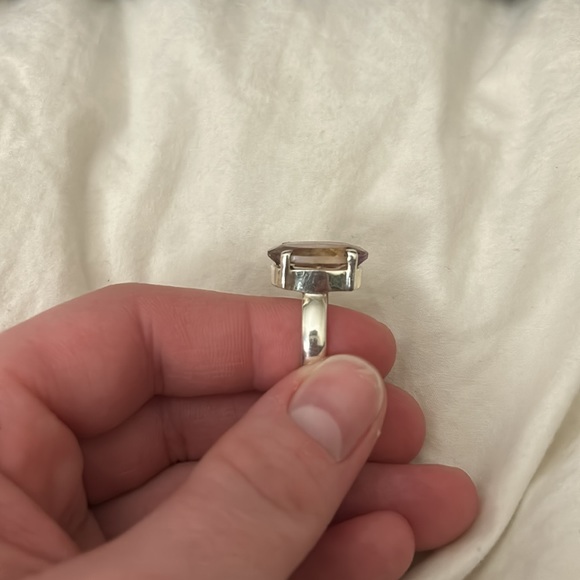 Sterling Silver Citrine Ring - Picture 3 of 4